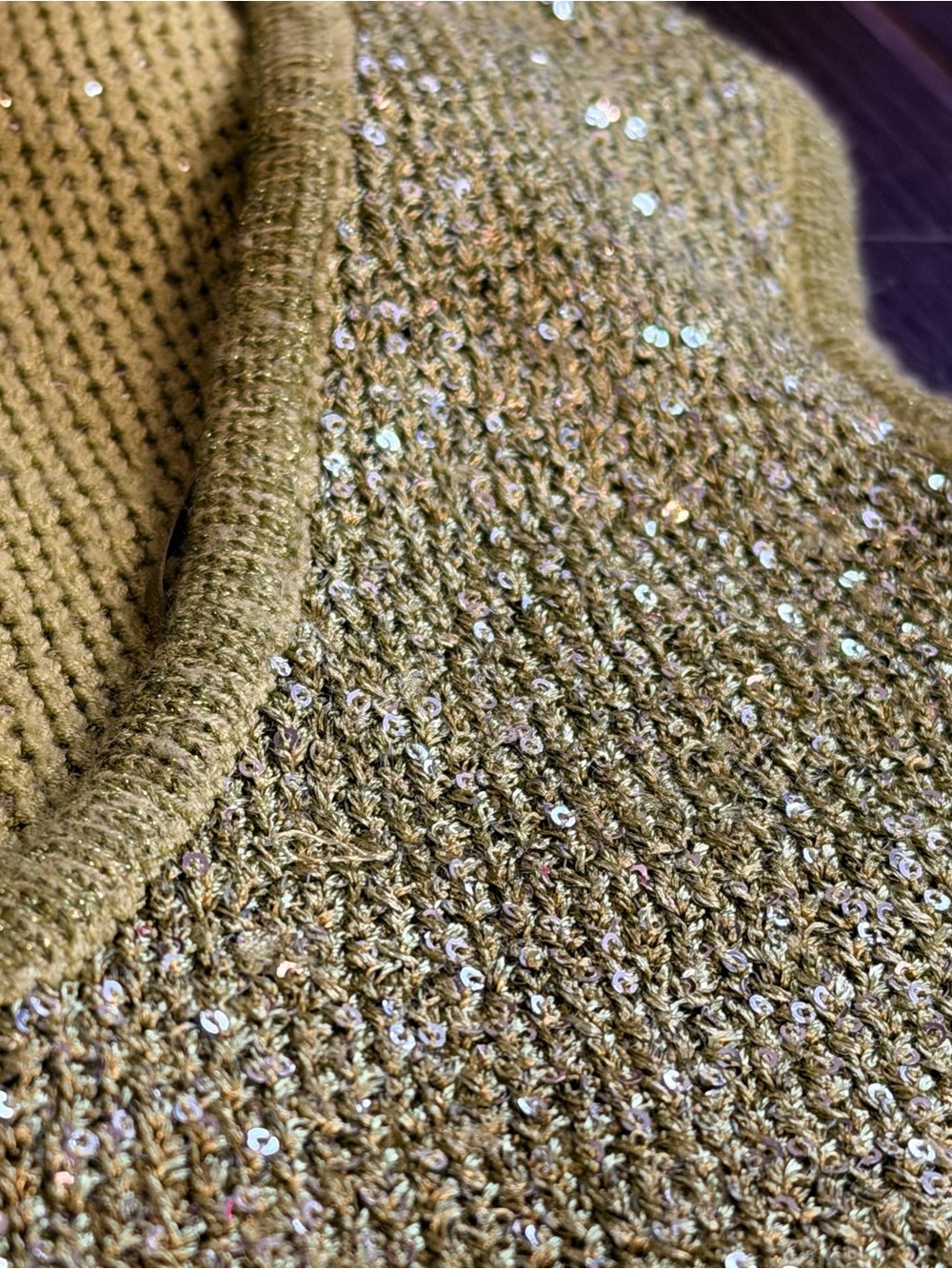 Sleeveless Glitter Bodycon Mini Dress in Light Olive - Picture 10 of 14